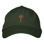 Art Cap: Flower Bunch embroidered hats