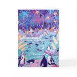 Art Card: Purple Penguin Party at the Zoo cards