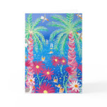 Art Card:Tropical Blue Sea and Pink Palms, Tresco cards