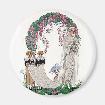 Art Deco Bride Fridge Magnet