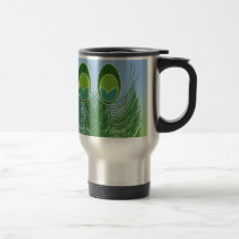 Art Deco Feathers Travel Mug