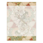 art deco floral post card