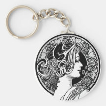Art Deco Keyring Keychains