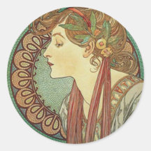 Art Deco Lady Stickers