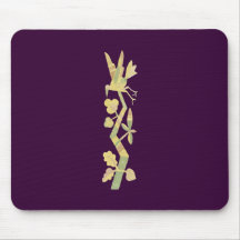 Art Deco Muster pattern Vogel bird Mauspads