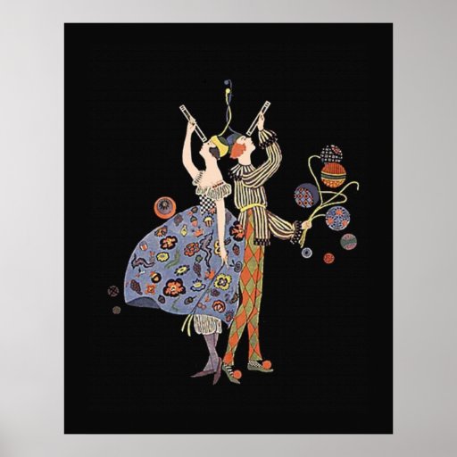 Art Deco Party Goers Print