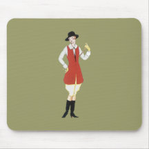 Art Deco Reiterin rider Mousepads