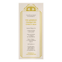 Art Deco tan stacked frame glamour formal event invitations