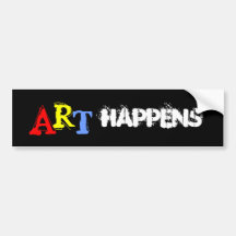 ART HAPPENS BUMPER STICKER