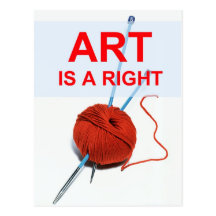Art is a Right Postcard