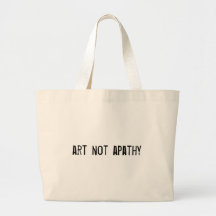 art not apathy tote bag