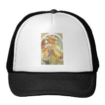 Art Nouveau - Alphonse Mucha "Flower" Trucker Hat