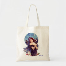 Art Nouveau Bat Lady Add Text Tote Treat Gift Bag