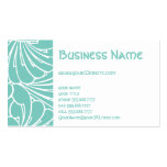 Art Nouveau Floral Flowers Chic Turquoise Pattern Business Card Template