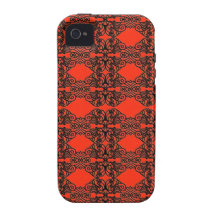 Art nouveau in black lace Case-Mate iPhone 4 covers