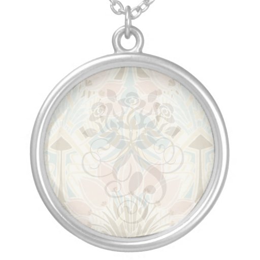 art nouveau nature floral pattern art pendant