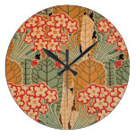 Art Nouveau Pattern #1 at Emporio Moffa Round Wallclocks