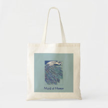 Art Nouveau Peacock Custom Tote Bag