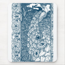 Art Nouveau Peacock Mousepads