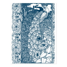 Art Nouveau Peacocks Post Card