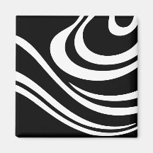 Art Nouveau Planet Swirl Motif Magnets