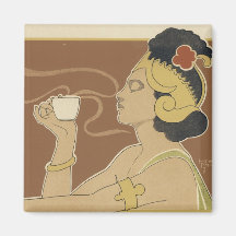 Art Nouveau Poster Magnets -Coffee/Tea