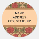 Art Nouveau Rose Design Sticker