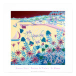 Art Poster: Daisies & Violets, St Mawes, Cornwall posters