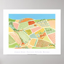 Art Poster: Provence Hillside, Rasteau, France