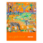 Art Poster: Stripy Safari Sunset at the Zoo posters