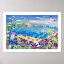 Art Print: Family Fun, Mother Ivey's Bay, Cornwall