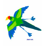 Art T-Shirt: Bird Life and Lemur Green t-shirts