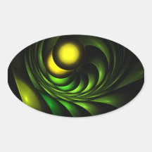 Artichoke Abstract Fractal Artwork Stickers
