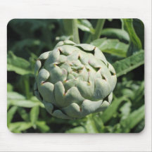 Artichoke and Leaves. Mouse Pads