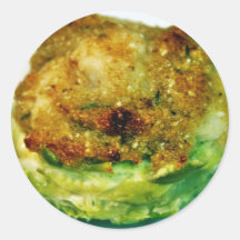 Artichoke Hearts With Scallop Stuff Round Sticker