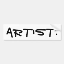 Artist Bumper Sticker