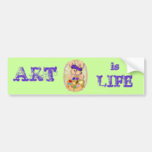 Artist Bunny Bumper Sticker