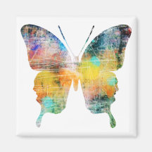 Artistic Butterfly Refrigerator Magnets