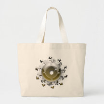 Artistic Clock Tote Bags