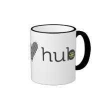 Artistic Hub: I love hub Coffee Mugs