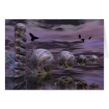 Artistic sci-fi card without text