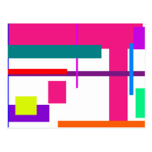Artistic Space Bold Pink Postcard