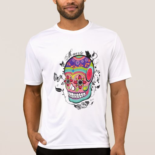 Artistic Suagr Skull Day of the Dead Illustration Shirt