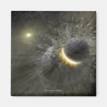 Artist's concept Space Collision at Vega Magnets