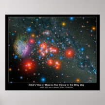 ArtistsViewOfMassiveStarClusterInT Posters