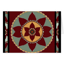 Arts and Crafts Flower Mandala-greeting card