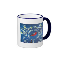 Arts and Crafts style bird Coffee Mugs