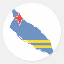 Aruba map AW Stickers