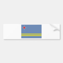 Aruba National Flag Bumper Sticker