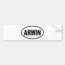 ARWIN BUMPER STICKERS